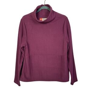 American Outdoorsman Women's Ribbed Pullover Sweater in Crushed Violet, Size L